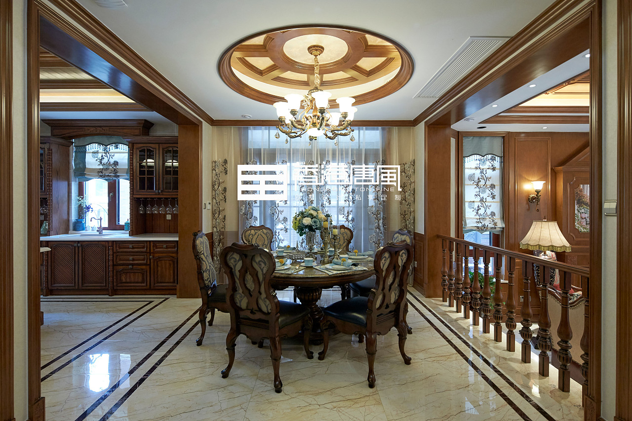 濟南中海鉑宮美式風(fēng)格別墅裝修實景圖 | 香港唐風(fēng)室內(nèi)裝飾設(shè)計